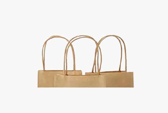 wisted paper bag handles